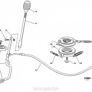 sprzęgło noża traktorka Castelgarden Stiga 63