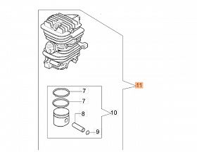 cylinder tłok komplet Oleo-Mac 941 GS410