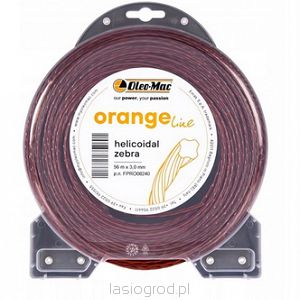 żyłka do koszenia 3,0mm 56m Zebra Oleo-Mac Orange