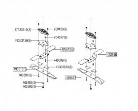 nóż zewn wygięty T22-110 Solo by AL-KO 127575 127709