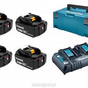 4xBL1850B DC18RD akumulatory ładowarka walizka Makpac zestaw zasilający 18V