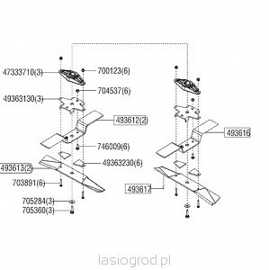dystans trzymak noża T22-110 Solo by AL-KO 127575 127709