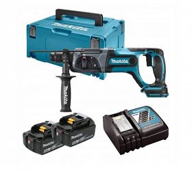 młotowiertarka Makita 18V DHR241RTJ 2x5Ah plus odkurzacz