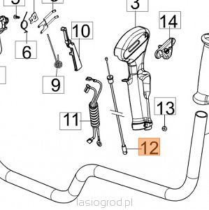 linka gazu Oleo-Mac BC380T 430TL 431TL