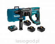 młotowiertarka Makita 18V DHR202RTE3 3x5Ah plus odkurzacz
